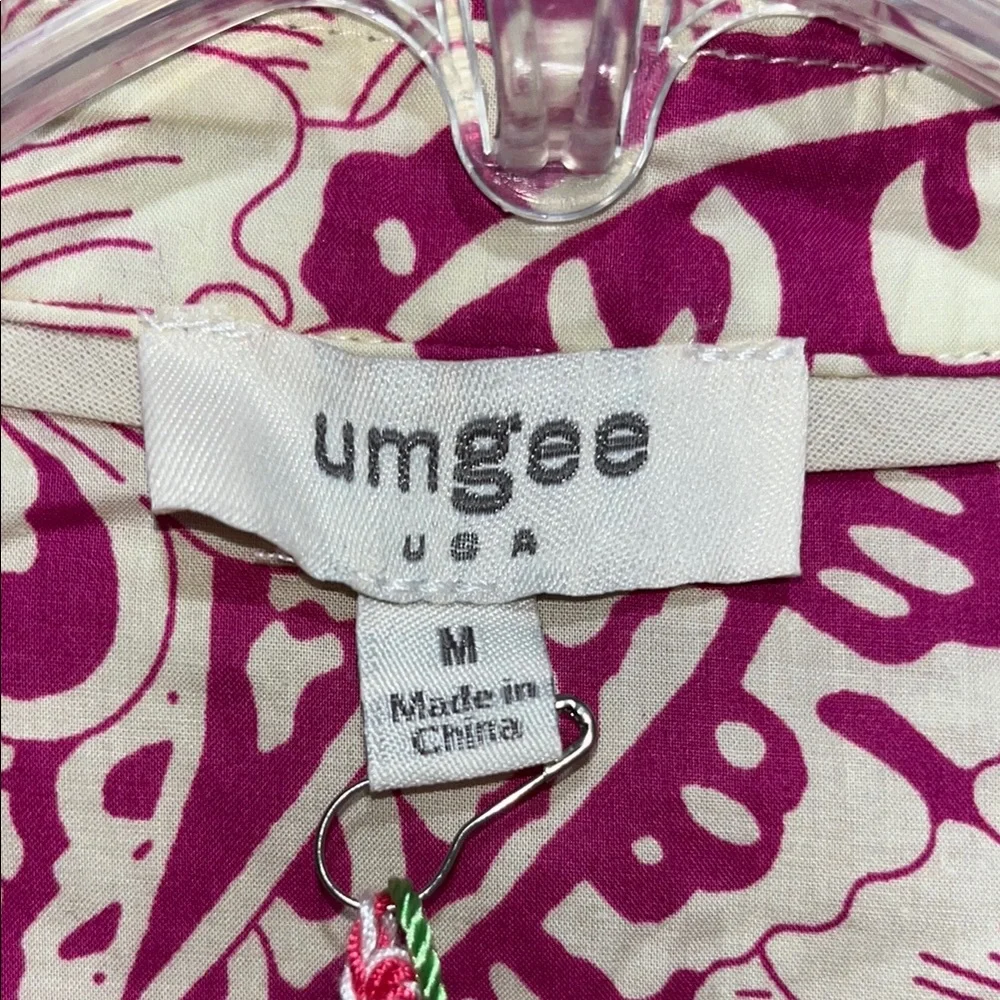 NWT Umgee Mini Dress Raspberry and Cream Floral Patterned Dress - Picture 9 of 12